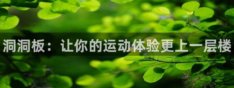 fb体育平台是正规平台吗安全吗：洞洞板：让你的运动体